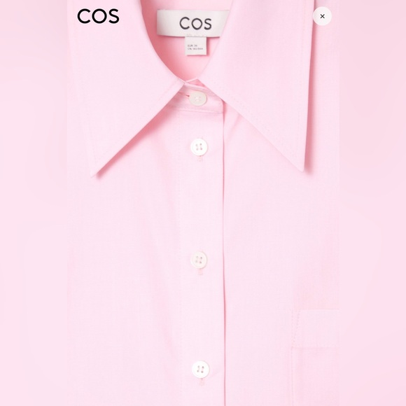 COS relaxed short-sleeved pink cotton shirt - Picture 2 of 5